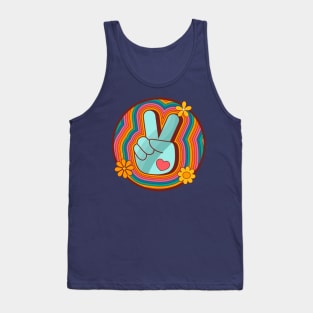 Psychedelic Peace Sign Tank Top